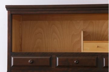 中古　北海道民芸家具　衣装盆付き3段重ねチェスト(衣装箪笥・整理タンス・着物箪笥)(定価約90万円)(2)