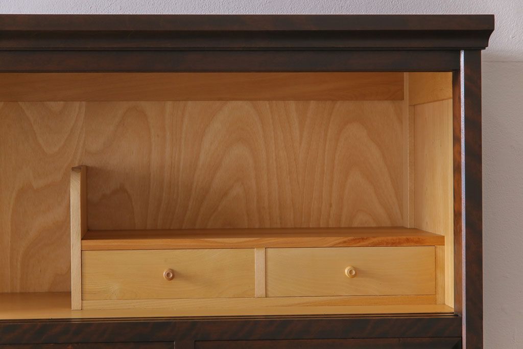 中古　北海道民芸家具　衣装盆付き3段重ねチェスト(衣装箪笥・整理タンス・着物箪笥)(定価約90万円)(2)