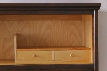 中古　北海道民芸家具　衣装盆付き3段重ねチェスト(衣装箪笥・整理タンス・着物箪笥)(定価約90万円)(2)