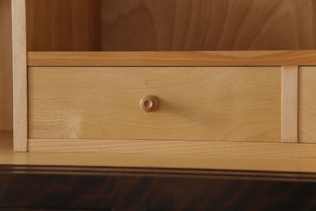 中古　北海道民芸家具　衣装盆付き3段重ねチェスト(衣装箪笥・整理タンス・着物箪笥)(定価約90万円)(2)