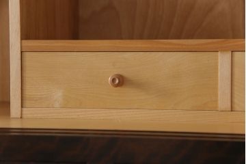 中古　北海道民芸家具　衣装盆付き3段重ねチェスト(衣装箪笥・整理タンス・着物箪笥)(定価約90万円)(2)