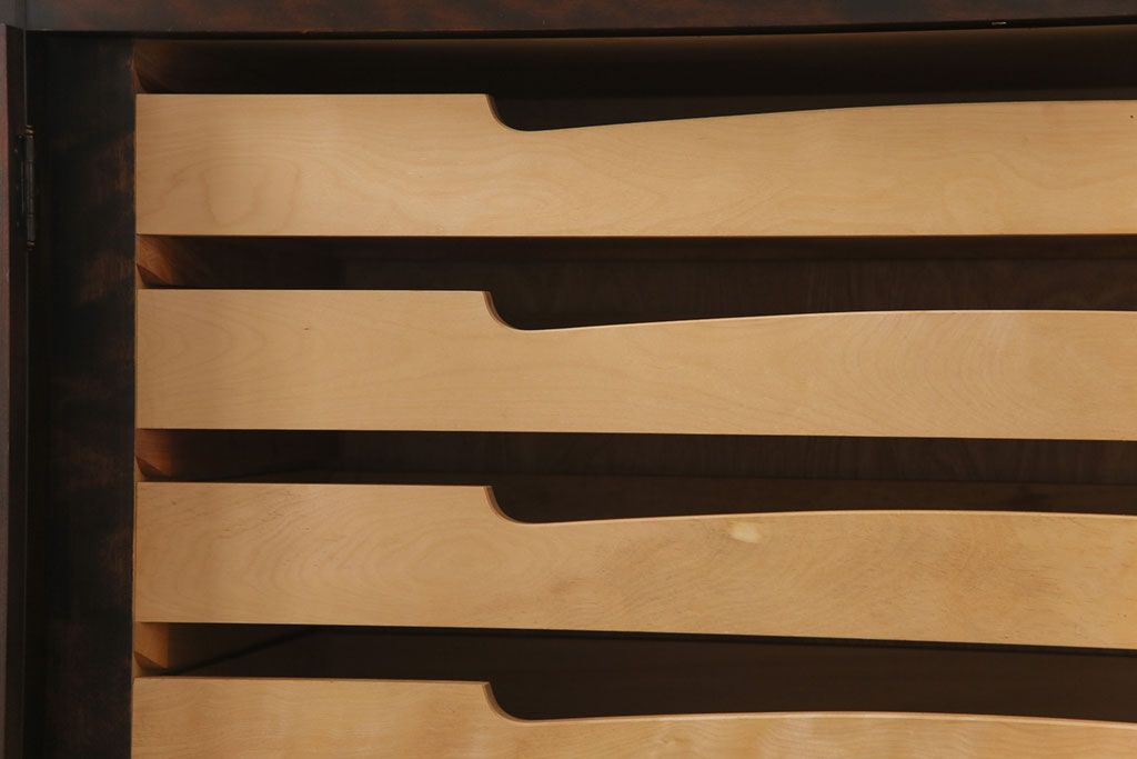 中古　北海道民芸家具　衣装盆付き3段重ねチェスト(衣装箪笥・整理タンス・着物箪笥)(定価約90万円)(2)