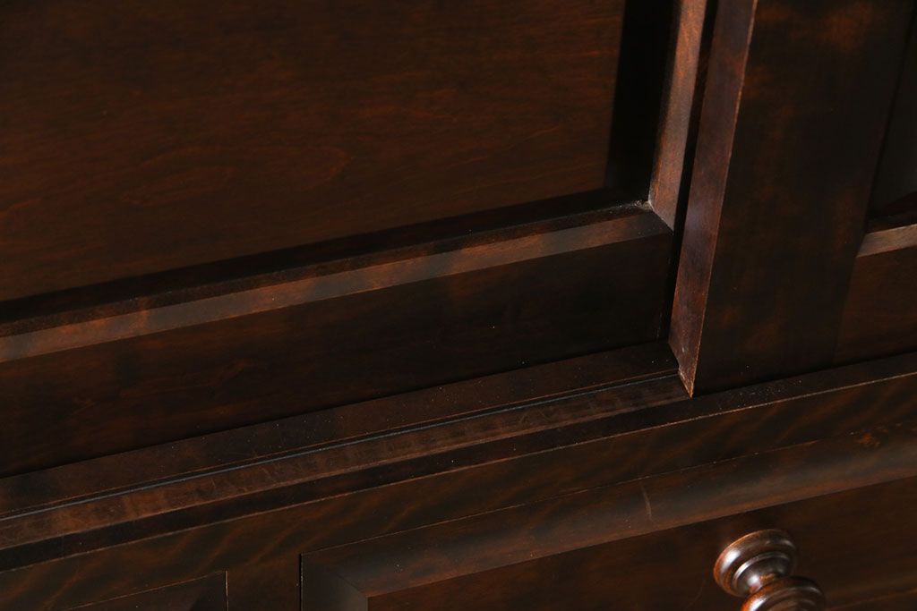 中古　北海道民芸家具　衣装盆付き3段重ねチェスト(衣装箪笥・整理タンス・着物箪笥)(定価約90万円)(2)