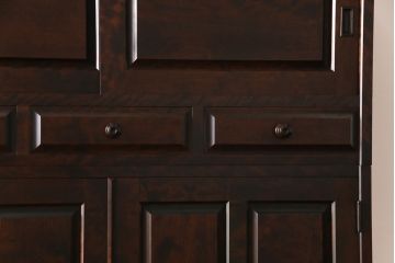 中古　北海道民芸家具　衣装盆付き3段重ねチェスト(衣装箪笥・整理タンス・着物箪笥)(定価約90万円)(2)