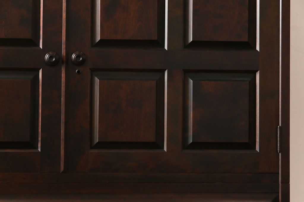 中古　北海道民芸家具　衣装盆付き3段重ねチェスト(衣装箪笥・整理タンス・着物箪笥)(定価約90万円)(2)