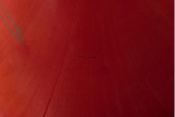 アンティーク雑貨　ノリタケ・則武(日陶)　鶴の図　朱色が目を引く小振りの瀬戸火鉢(手あぶり、鉢カバー)(1)