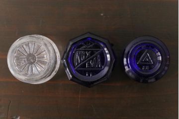 アンティーク雑貨　イギリスビンテージ　青い薬瓶が可愛らしい小瓶(ガラスビン)3個セット