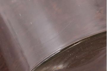 アンティーク雑貨　昭和レトロ　ノスタルジックな雰囲気漂う丸型ガラスビン(ガラス瓶、キャニスター)(1)