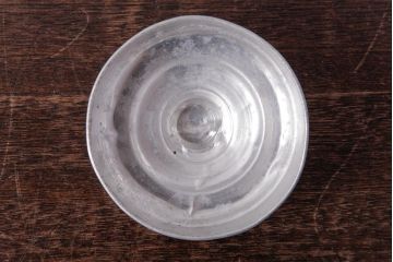 アンティーク雑貨　昭和レトロ　ノスタルジックな雰囲気漂う丸型ガラスビン(ガラス瓶、キャニスター)(2)