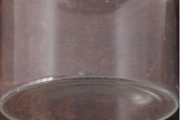 アンティーク雑貨　昭和レトロ　ノスタルジックな雰囲気漂う丸型ガラスビン(ガラス瓶、キャニスター)(2)