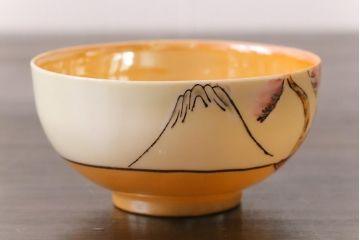 和製アンティーク　大正昭和初期　パールのように輝くカップ&ソーサー2客セット