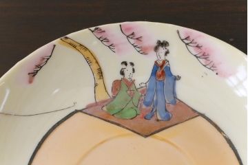 和製アンティーク　大正昭和初期　パールのように輝くカップ&ソーサー2客セット