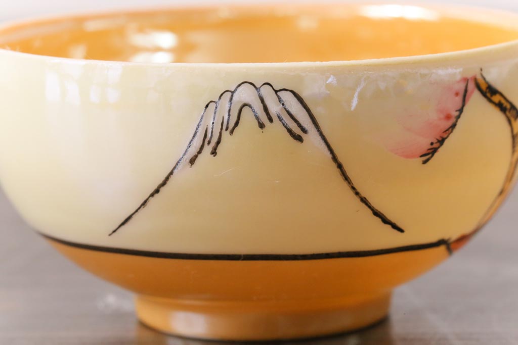 アンティーク雑貨　和製アンティーク　大正昭和初期　パールのように輝くカップ&ソーサー2客セット(2)