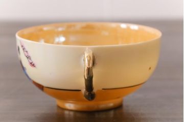 和製アンティーク　大正昭和初期　日本趣味の絵柄が魅力的なカップ&ソーサー2客セット(2)