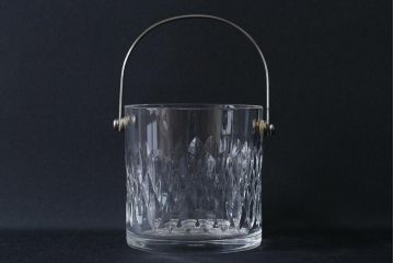 アンティーク雑貨　中古　BACCARAT(バカラ)　アサス　キラキラとした輝きが美しいアイスペール(アイスバスケット)