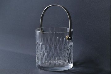 アンティーク雑貨　中古　BACCARAT(バカラ)　アサス　キラキラとした輝きが美しいアイスペール(アイスバスケット)