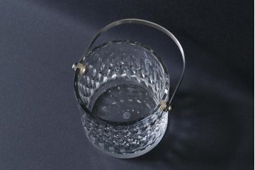 アンティーク雑貨　中古　BACCARAT(バカラ)　アサス　キラキラとした輝きが美しいアイスペール(アイスバスケット)