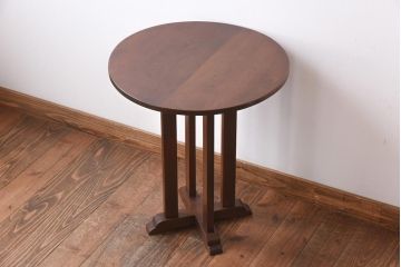 アンティーク家具　昭和中期　カバ材　大正ロマンの雰囲気漂うコーヒーテーブル(サイドテーブル)