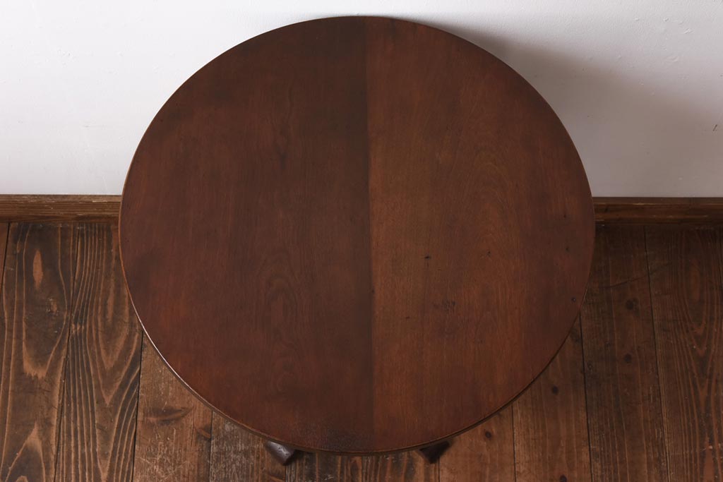 アンティーク家具　昭和中期　カバ材　大正ロマンの雰囲気漂うコーヒーテーブル(サイドテーブル)