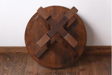 アンティーク家具　昭和中期　カバ材　大正ロマンの雰囲気漂うコーヒーテーブル(サイドテーブル)