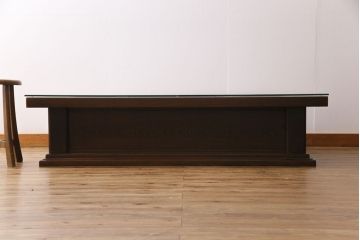 アンティーク雑貨　最高級品　特大!　鉄刀木(タガヤサン)無垢材を贅沢に使用した関西長火鉢のローテーブル(長火鉢、囲炉裏、座卓、リビングテーブル)