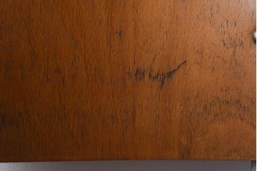 ヴィンテージ家具　イギリスビンテージ　古い木と鉄脚がレトロなスクールチェア(ワークチェア)