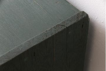 ペイント家具　5段　個性的なバイカラーがおしゃれな薄型オープンラック(飾り棚、収納棚)