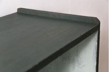 ペイント家具　5段　個性的なバイカラーがおしゃれな薄型オープンラック(飾り棚、収納棚)