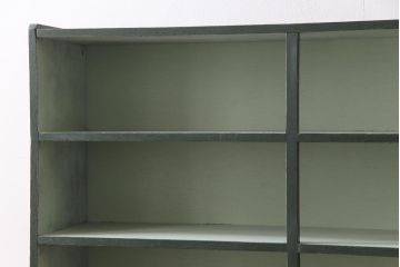 ペイント家具　5段　個性的なバイカラーがおしゃれな薄型オープンラック(飾り棚、収納棚)