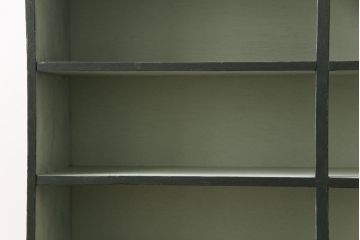 ペイント家具　5段　個性的なバイカラーがおしゃれな薄型オープンラック(飾り棚、収納棚)