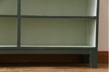 ペイント家具　5段　個性的なバイカラーがおしゃれな薄型オープンラック(飾り棚、収納棚)