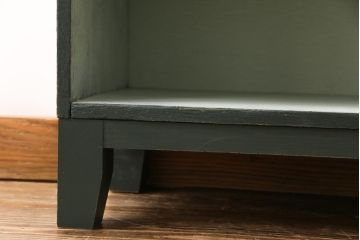 ペイント家具　5段　個性的なバイカラーがおしゃれな薄型オープンラック(飾り棚、収納棚)
