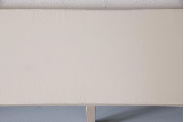 ペイント家具　5段　爽やかなバイカラーの薄型オープンラック(飾り棚、収納棚)