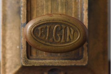 アメリカビンテージ　「ELGIN」ロゴ入り　ジャンクな雰囲気が格好いいドアノブ