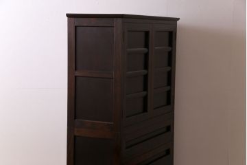 ビンテージ　松本民芸家具　#311型　衣装盆付き!　すっきりとした印象の和タンス(衣装箪笥、チェスト、高山デザイン、着物箪笥)(1)