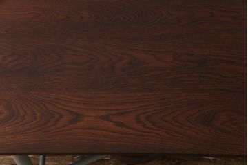 ラフジュ工房オリジナル アンティークペイントが魅力的な6脚格納スツール付きテーブル(ダイニングテーブル、作業台)(1)