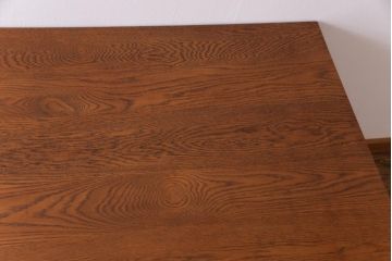 ラフジュ工房オリジナル アンティークペイントが魅力的な6脚格納スツール付きテーブル(ダイニングテーブル、作業台)(2)