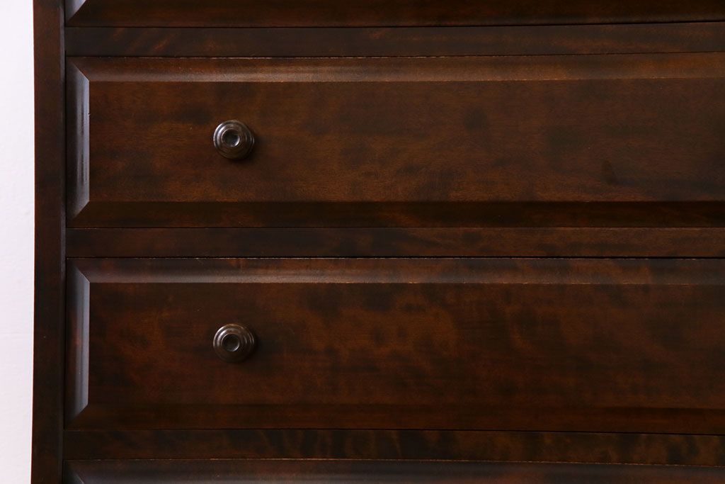 ビンテージ家具　美品　北海道民芸家具　落ち着きある上品な佇まいのチェスト(引き出し、収納棚)