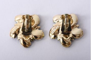 アンティーク雑貨　アメリカビンテージ　BSK　個性的なデザインが目を引くイヤリング(アクセサリー)