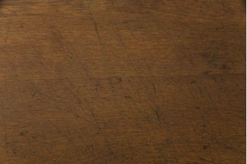 レトロ家具　昭和レトロ　大振り　古いナラ材の風合いが味のある片袖机(ワークデスク、在宅ワーク、在宅用、作業台)