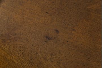 レトロ家具　昭和レトロ　大振り　古いナラ材の風合いが味のある片袖机(ワークデスク、在宅ワーク、在宅用、作業台)