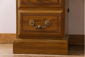中古　Riverside　Furniture社　アンティーク風のクラシカルデザインが魅力のロールトップデスク(ワークデスク、在宅ワーク、在宅用、両袖机)