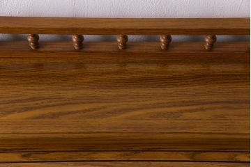 中古　Riverside　Furniture社　アンティーク風のクラシカルデザインが魅力のロールトップデスク(ワークデスク、在宅ワーク、在宅用、両袖机)
