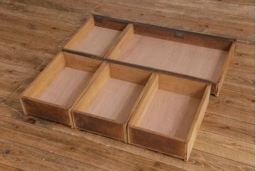 レトロ家具　昭和レトロ　ナラ材　無骨な雰囲気が漂う薄型のワークデスク(片袖机、在宅ワーク、在宅用作業台)