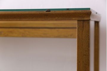 レトロ家具　昭和レトロ　ナラ材　懐かしさを感じる木味が魅力のガラスケース(ショーケース、飾り棚、陳列棚)
