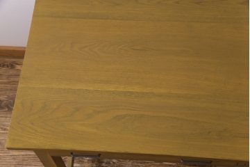 レトロ家具　昭和中期　ナラ材　昭和レトロな雰囲気が魅力の片袖机(作業台、ワークデスク、在宅ワーク、在宅用)