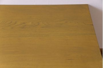 レトロ家具　昭和中期　ナラ材　昭和レトロな雰囲気が魅力の片袖机(作業台、ワークデスク、在宅ワーク、在宅用)