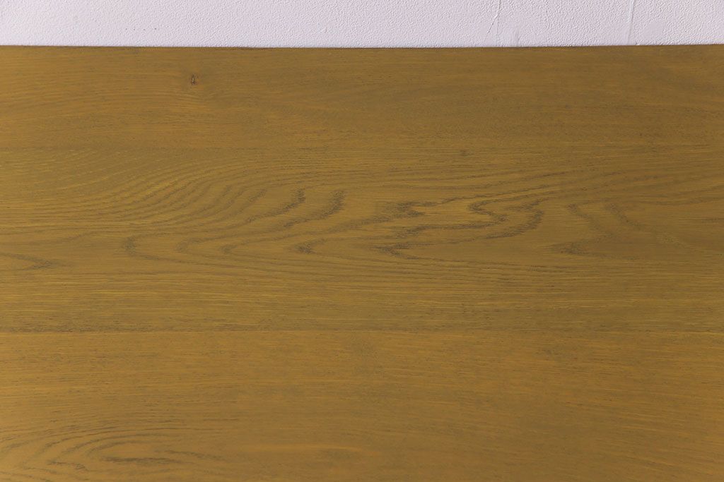 レトロ家具　昭和中期　ナラ材　昭和レトロな雰囲気が魅力の片袖机(作業台、ワークデスク、在宅ワーク、在宅用)