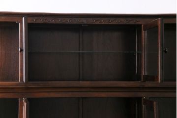 中古美品　カリン材　高級品　上品な雰囲気漂う飾り棚(収納棚、花梨材)(定価約120万円)(R-031832)