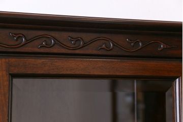 中古美品　カリン材　高級品　上品な雰囲気漂う飾り棚(収納棚、花梨材)(定価約120万円)(R-031832)